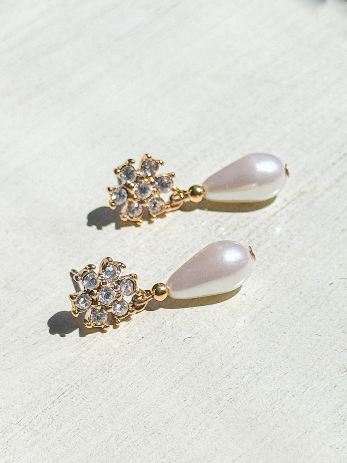 Spring Flower Pearl Earrings