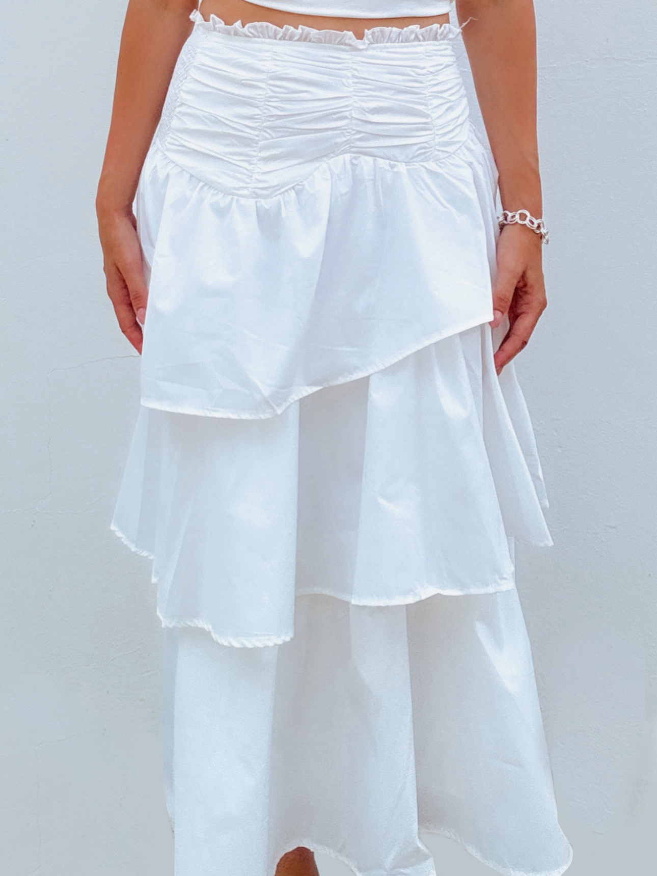 The Lucy Tiered Midi Skirt