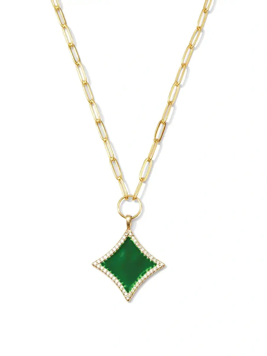 Dimond Pave Pendant Necklace