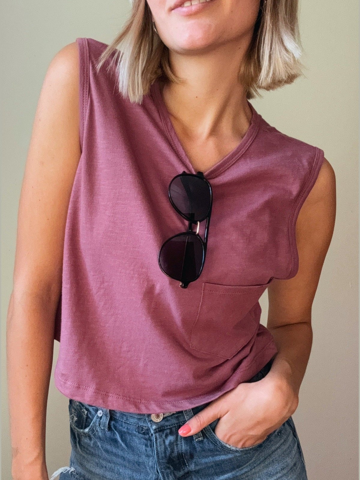 Merlot Crop Tee