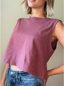 Merlot Crop Tee